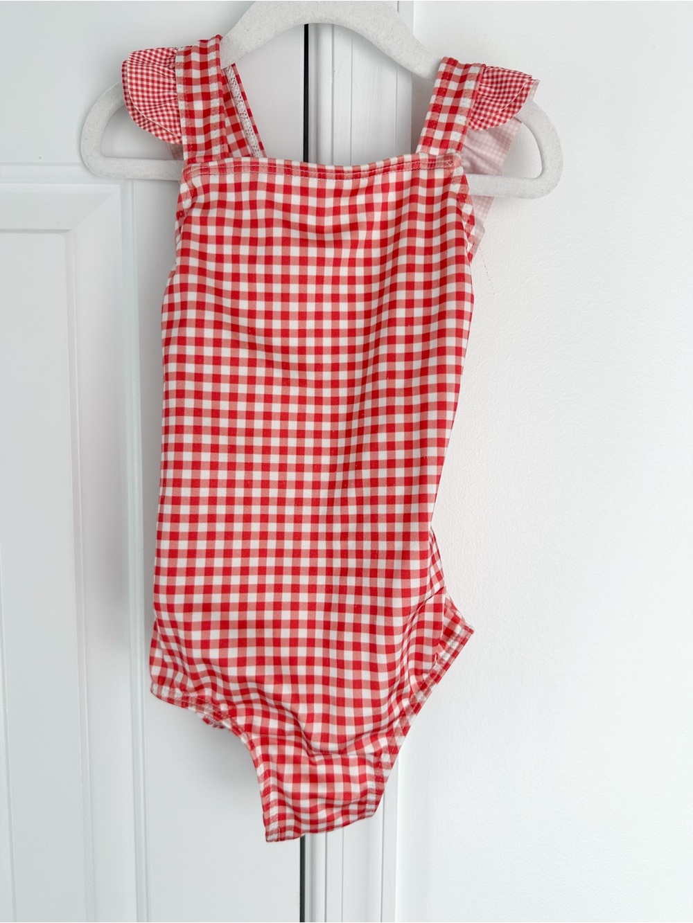 Minnow Red Gingham One-Piece Swimsuit 5/6T